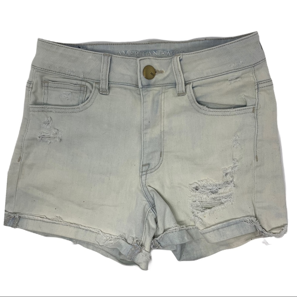 American Eagle super stretch hi rise cutoffs 4
